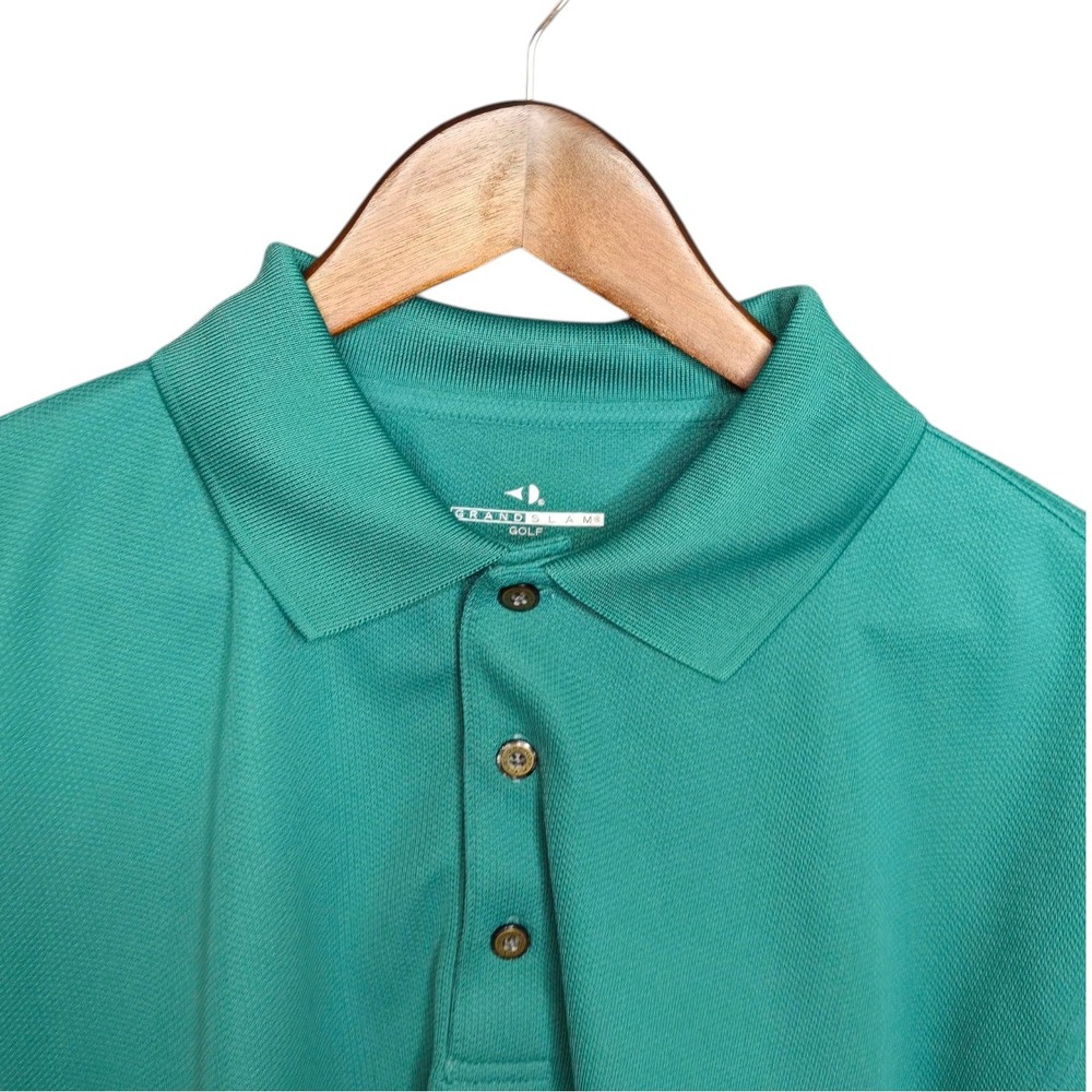 Grand Slam Golf Polo Shirt Performance Quick Dry Green Mens Large‎